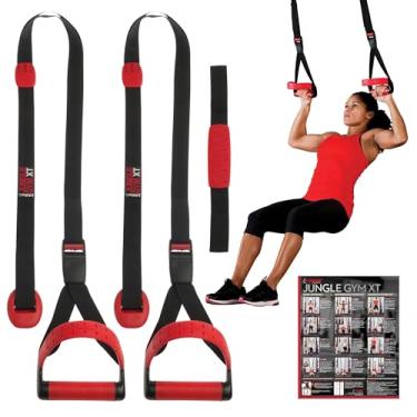 Imagem de Lifeline Sistema de treinamento de suspensão de peso corporal Jungle Gym XT – Âncora dividida patenteada, treino de corpo inteiro, kit leve de treinamento de suspensão doméstica para academia em casa,