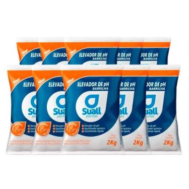 Imagem de Kit 10 elevador de ph+ barrilha 2kg cada ( 20kg) - SUALL