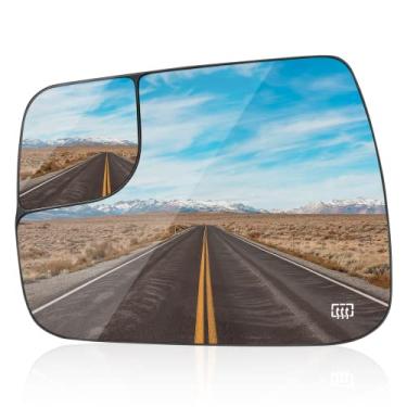 Imagem de Substituição de vidro do espelho lateral do motorista esquerdo compatível com Dodge Ram 1500 2019 2020 2021 espelho retrovisor aquecido substituto 68402094AA
