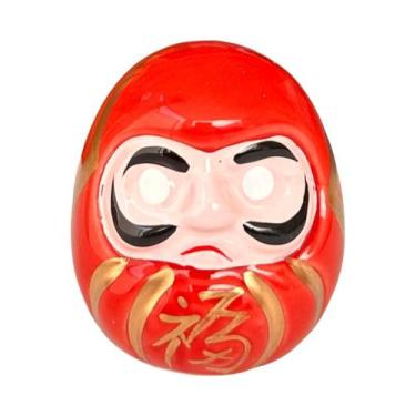 Imagem de Boneco Daruma Cerâmica 5cm - EQUILIBRIO, Vermelho