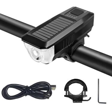 Imagem de Luz de bicicleta ultra brilhante, farol de bicicleta resistente à água IPX4, recarregável por USB, 3 modos de luz, luzes dianteiras de bicicleta de LED para crianças, mulheres, homens, ciclismo,