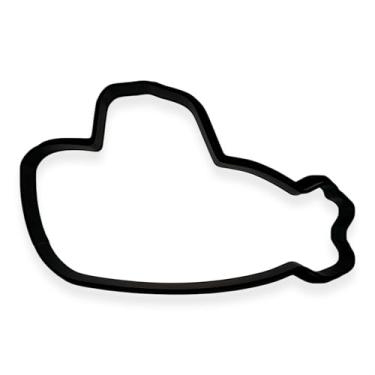 Imagem de Cortador de biscoito submarino com design fácil de empurrar, para festas de aniversário e celebrações militares (10 cm)