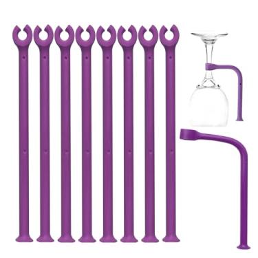 Imagem de YouU Tether Protetor de Silicone para Lava-louças Acessório de Silicone Protetor de Stemware Flexível Suporte para Lava-louças Vidro Protetor, Purple/8 pcs