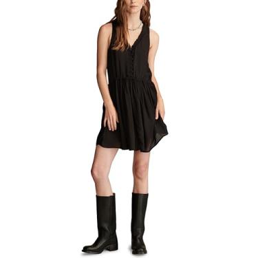 Imagem de Lucky Brand Minivestido feminino com babados, Caviar, GG