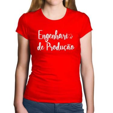 Imagem de Baby Look Algodão Engenharia de Produção - Foca na Moda, Vermelho, G