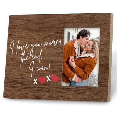 Imagem de MidGid Moldura para casal, I Love You More Romantic Picture Frame, I Love You More the End I Win para casais, presente romântico para casais, presentes românticos para ela
