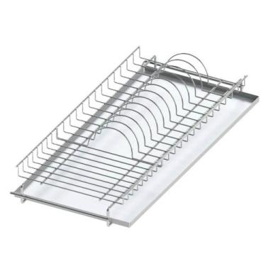 Imagem de Escorredor de Pratos Louças Aéreo 670mm Fixo Embutir Elevatta Bandeja 
