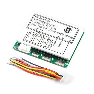 Imagem de JESSINIE 3S 12,6V 100A bateria de lítio de lítio placa de proteção PCB 3 células 11,1V módulo de carga de função de equilíbrio de polímero BMS placa PCB de proteção de circuito