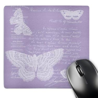 Imagem de 3dRose Mouse pad LLC 20 x 20 x 0,65 cm lilás borboletas francesas vintage (Mp_178898_1)