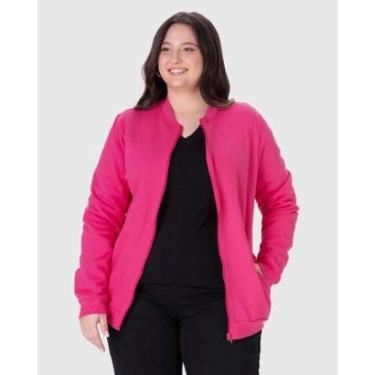 Imagem de JAQUETA BÁSICA FEM PLUS SIZE EM MOLETOM STRETCH - MALWEE-Feminino