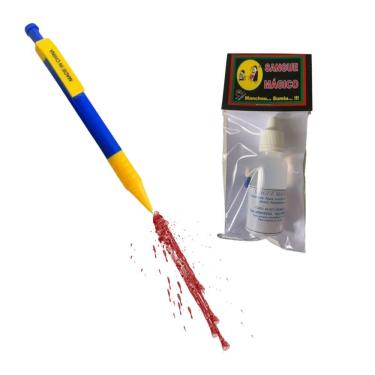 Imagem de Kit Pegadinha - Caneta Jato &amp; Sangue Mágico