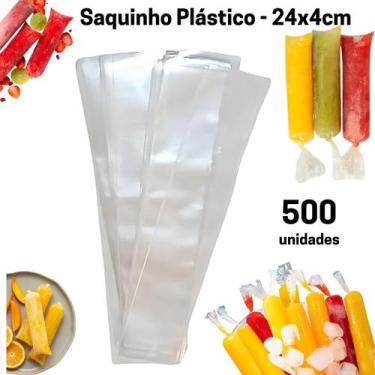 Imagem de Saquinho Para Geladinho com 500 unid Gourmet Gelinho 4x24cm - K9 COMER