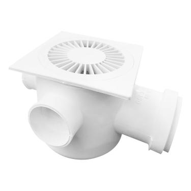 Imagem de Caixa Sifonada Quadrada Branca 100X100X50 Pvc