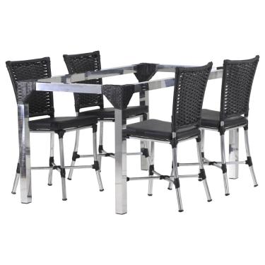 Imagem de Conjunto 4 Cadeiras Angra E Mesa De Jantar Haiti Em Alumínio
