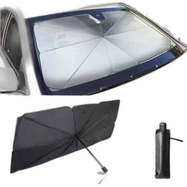 Imagem de Protetor Quebra Sol Veicular Preto/Prata 1.35 x 0.75 cm