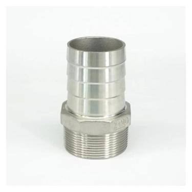 Imagem de 5.1 cm BSPT macho encaixe mangueira I/D 50 mm mangueira de aço inoxidável 304 encaixe de tubulação conector de cauda de mangueira 230 PSI