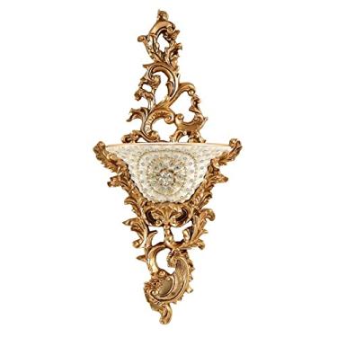 Imagem de CUTPOIY Vaso de flores altas de resina retrô estilo europeu para sala de estar, sala de jantar, quarto, cozinha, escritório, hotel, decoração de parede, decoração de casa, vaso decorativo para