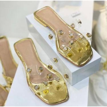 Imagem de Rasteira dourada delicada - Virtuosa store