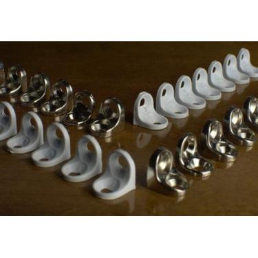 Imagem de 2000 Unidade Suporte Cantoneira 2 Furo Cromado Gaveta 13x13 - comercia