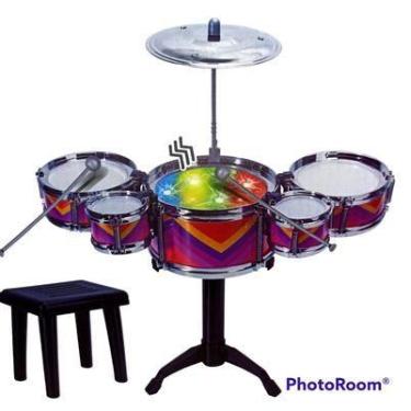 Imagem de Brinquedo Bateria Infantil Jazz Drum Com Luzes e Sons - TOYS