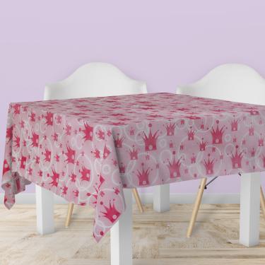 Imagem de 4 Toalha Mesa TNT Festa Estampado Princesa Rosa 140X140