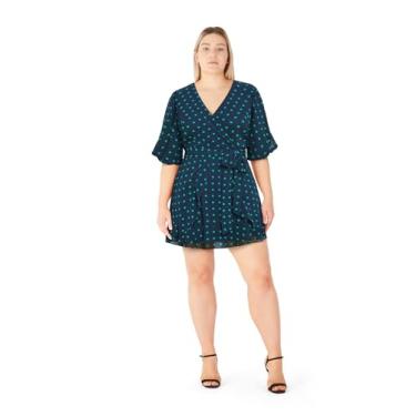 Imagem de City Chic Vestido feminino plus size - lavanda, Estampa verde, 48