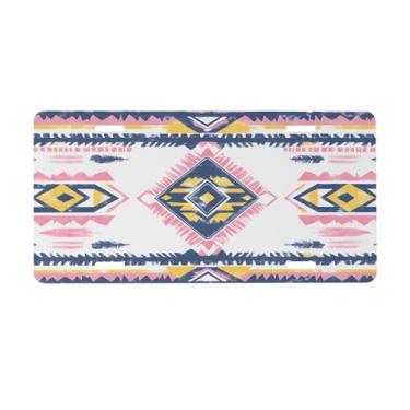 Imagem de Placa de licença rosa asteca oeste para frente do carro placas de carro metal de alumínio adequado para caminhão, placa de porta de carro, bar, café, acessórios automotivos para homens e mulheres 15 x