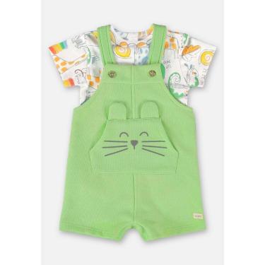 Imagem de Conjunto Comfy Unissex para Bebê Jardineira e Body Up Baby-Unissex