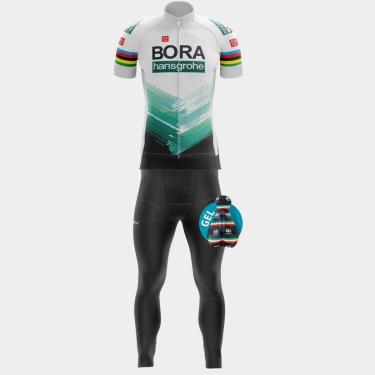 Imagem de Conjunto Masculino Inverno Camisa Premium TR4 Bora Verde e Branca Bolsos Traseiros e Calca Forro Gel-Masculino