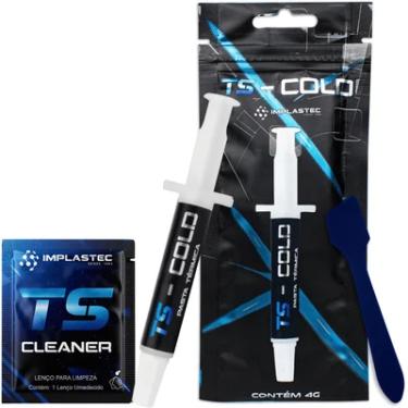 Imagem de Pasta Térmica Implastec Ts Cold, Condutividade Térmica  10,5 W/mK, 4g, Cinza