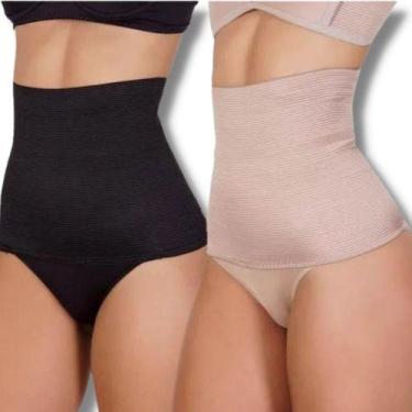 Imagem de Cinta Modeladora Compressão Redutora Abdominal  - Mi Amore, P, Bege
