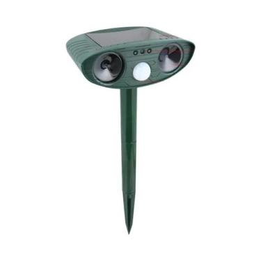 Imagem de Repelente Ultrassônico Solar Recarregável Para Gatos E Cães, À Prova d