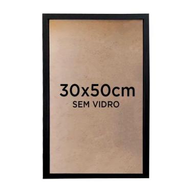 Imagem de Moldura Quadro Caixa 3cm 30x50cm Foto Poster Ilustração Sem Vidro - Vá
