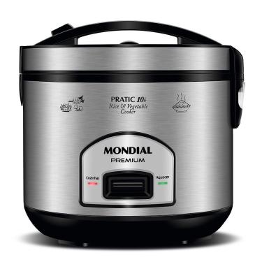 Imagem de Panela Elétrica de Arroz Mondial Pratic 10i PE-42-10X 10 Xícaras 700W Antiaderente Preto