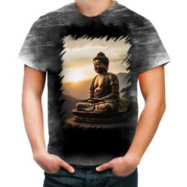 Imagem de Camiseta Desgaste Estátua de Buda Iluminado Religião 20 - Kasubeck Sto