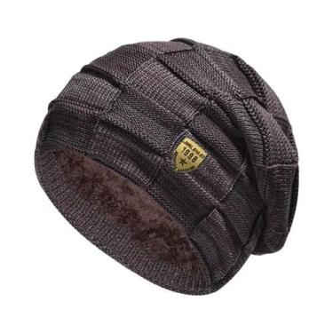 Imagem de Gorro De Inverno Unissex Tricotado Com Cachecol E Máscara - Boné Gorra