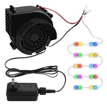 Imagem de Ventilador de ar inflável Kalolary 2.5A com adaptador 12V/3A e LEDs co