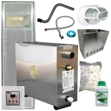 Imagem de Kit Sauna Vapor 15kw COMPLETO Impercap - 24m³ - 220v Bifásico., 220v B