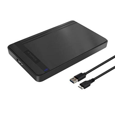 Imagem de Shuole Caixa de disco rígido de 2,5", adaptador SATA para USB 3.0 capa de disco rígido externo sem ferramentas, suporta UASP SATA III, otimizado para SSD/HDD de 2,5", preto