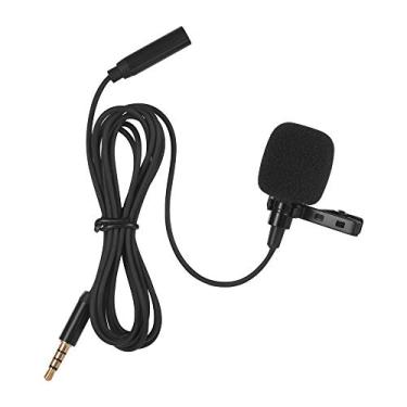 Imagem de Qudai Mini Clip-on Lapela Microfone Condensador de Lapela Microfone com 3.5mm Jack Saída de fone de ouvido para o smartphone android dslr camera computador pc portátil BD