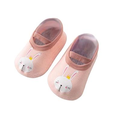 Imagem de Meias antiderrapantes para bebês (6 meses a 5 anos) meias fofas para chão (rosa, 2 a 3 anos)