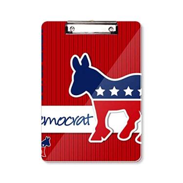 Imagem de America Burro Emblema Democrata Prancheta Pasta Bloco de Escrita Placa de Apoio A4