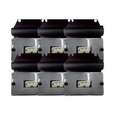 Imagem de Kit 6 Lanternas Lateral Retangular Com Suporte Cristal