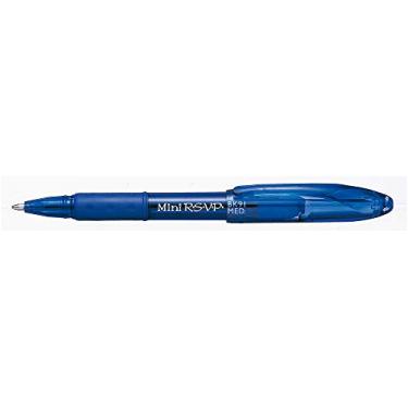 Imagem de Pentel Caneta esferográfica BK91MNC-C Pentel Mini R.S.V.P. Stick, translúcido Brl, tinta azul, tamanho médio, caixa com 12