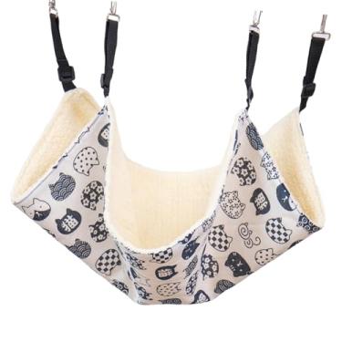 Imagem de IEUDNS Rede de suspensão para gatos 58x48cm, cama para animais de estimação suspensa respirável, almofada de dormir para gatos internos, suprimentos para, branco