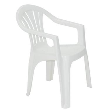 Imagem de Cadeira Tramontina Bertioga Basic Com Braços Em Polipropileno Branco