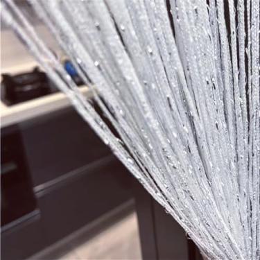 Imagem de ave split Cortina decorativa para porta painel de parede franja painel de janela cortinas divisor de quarto divisor cego tela borla casa 100 cm * 200 cm (branco1)