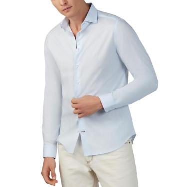 Imagem de Camisa Masculina Dudalina ML Milano Tricoline Azul - 53010-Masculino