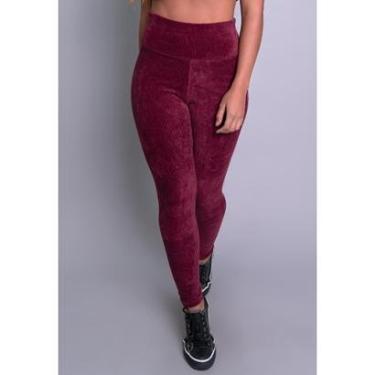 Imagem de Calça Mvb Modas Veludo Cotelê Cintura Alta Feminina-Feminino