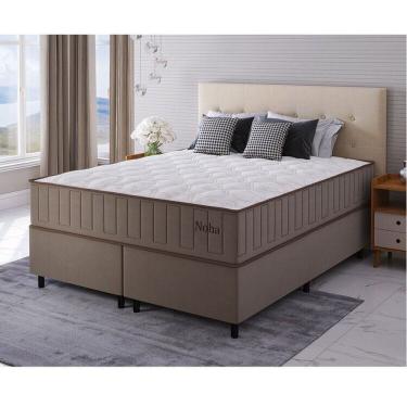 Imagem de Conjunto Colchão Mola Ensacada e Base Box Queen 67x158x198cm Noha Yescasa Pérola